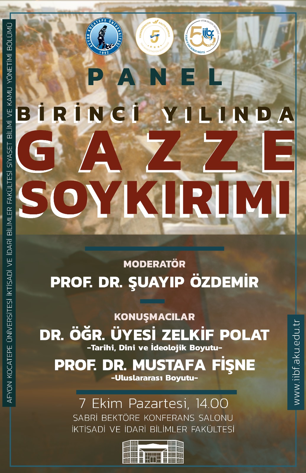 AKÜ’de Birinci Yılında Gazze Soykırımı Paneli Düzenleniyor